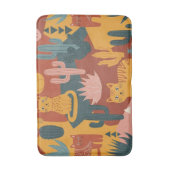 Schattige Boho Woestijnkatten Cactus Succulent Pat Badmat (Voorkant Verticaal)