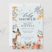 Schattige Boho Woodland Animal Baby shower Kaart (Voorkant)