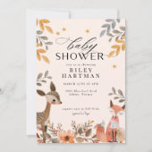 Schattige Boho Woodland Animal Baby shower Kaart (Voorkant)