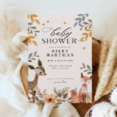 Schattige Boho Woodland Animal Baby shower Kaart