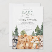 Schattige Boho Woodland Animals Baby shower Kaart (Voorkant)