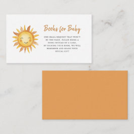 Schattige Boho Zon Baby Shower Boek Verzoek Informatiekaartje