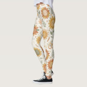 Schattige Boho Zonnebloem Zon & Regenboog Dames Ca Leggings (Links)