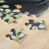 Schattige bok met waterverf bloemen legpuzzel (Zijkant)