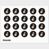schattige bokkende kangoeroe ronde sticker (Vel)