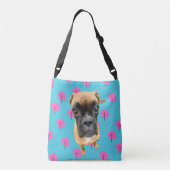 Schattige Bokser hondenliefhebber Bag canvas tas B (Achterkant)