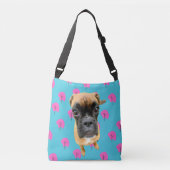 Schattige Bokser hondenliefhebber Bag canvas tas B (Voorkant)