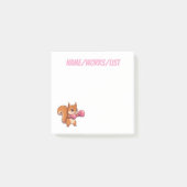 Schattige Bokssquirrel Grappig Post-it® Notes (Voorkant)