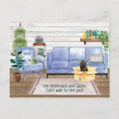 Schattige Bombay Gezellig Nieuw Home Adres Aankondigingskaart (Voorkant)