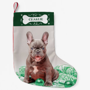 Schattige Bone Custom Foto Huisdier Hond Kleine Kerstsok