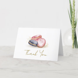 Schattige Bonjour Bébé French Macarons Baby shower Bedankkaart