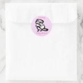 Schattige BONOBO - Dier - Baby shower - Personalis Ronde Sticker (Tas)