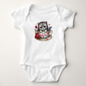 Schattige bont Baby Valentijnse  Romper (Voorkant)