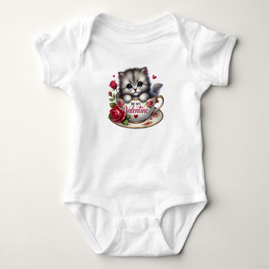 Schattige bont Baby Valentijnse Romper (Voorkant)