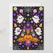 Schattige Boo Bash Halloween-feest Kaart (Achterkant)