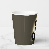 Schattige Boo Black Cat Halloween Papieren Bekers (Rechts)