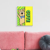 Schattige Boo-Boo-Beer Canvas Afdruk (Insitu (Woonkamer))