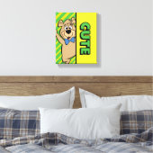 Schattige Boo-Boo-Beer Canvas Afdruk (Insitu (Slaapkamer))