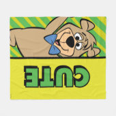 Schattige Boo-Boo-Beer Fleece Deken (Voorkant (Horizontaal))