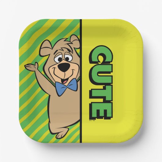 Schattige Boo-Boo-Beer Papieren Bordje (Voorkant)