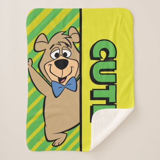 Schattige Boo-Boo-Beer Sherpa Deken (Voorkant)