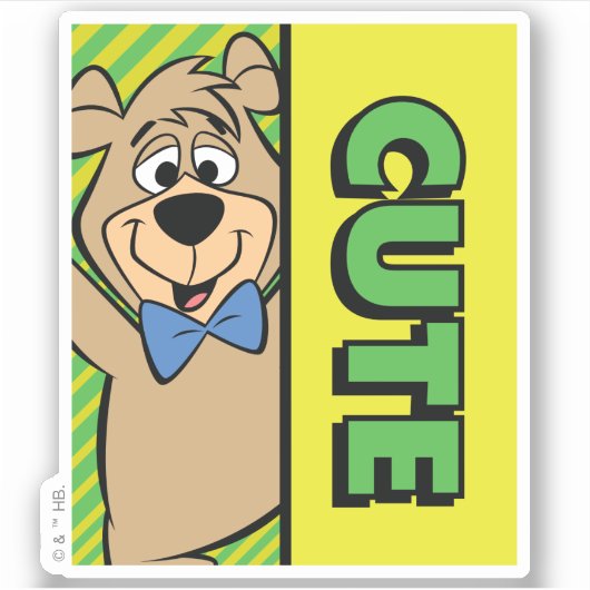 Schattige Boo-Boo-Beer Sticker (Voorkant)