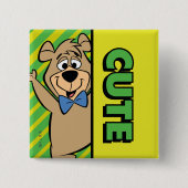 Schattige Boo-Boo-Beer Vierkante Button 5,1 Cm (Voorkant)