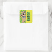 Schattige Boo-Boo-Beer Vierkante Sticker (Tas)