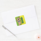 Schattige Boo-Boo-Beer Vierkante Sticker (Envelop)