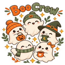 Schattige Boo Crew Geest Familie Halloween 