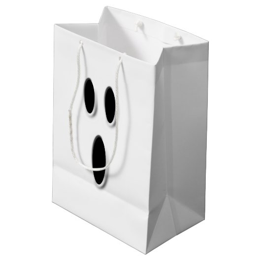 Schattige Boo Ghost Halloween Party Trick or treat Medium Cadeauzakje (Achterkant Gekanteld)