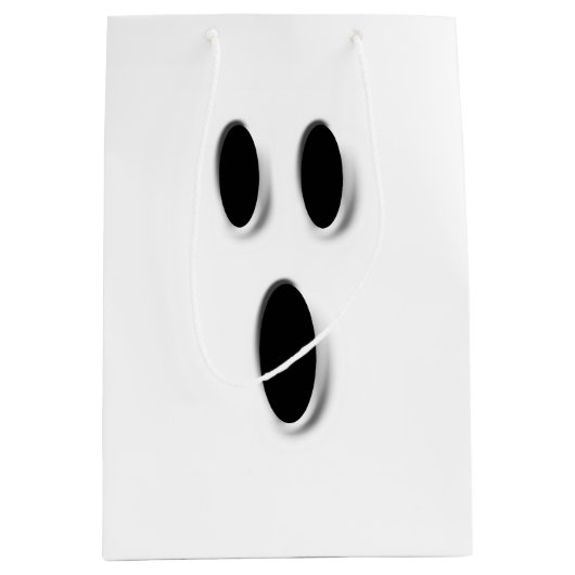 Schattige Boo Ghost Halloween Party Trick or treat Medium Cadeauzakje (Voorkant)