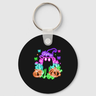 Schattige Boo Halloween Geest Heks Pompoen Trendy Sleutelhanger