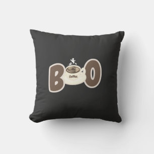 Schattige Boo Koffie Halloween Kussen
