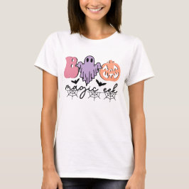 Schattige Boo Magic Halloween Ghost T-Shirt