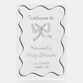 Schattige boog Baby shower welkomstbord acryl Acryl Bord (Voorkant)
