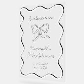 Schattige boog Baby shower welkomstbord acryl Acryl Bord (Hoek)