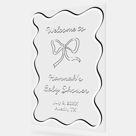 Schattige boog Baby shower welkomstbord acryl Acryl Bord (Hoek)