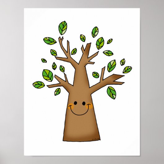 schattige boom poster (Voorkant)