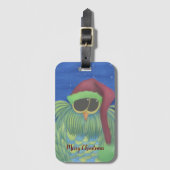 Schattige boomgaard met Santa Hat Bagagelabel (Voorkant (verticaal))