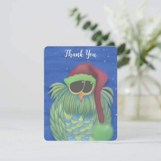 Schattige boomgaard met Santa Hat Bedankkaart (Staand voorkant)