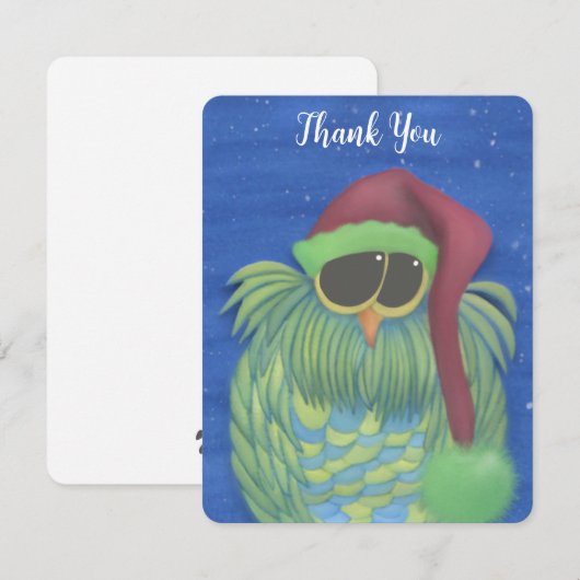 Schattige boomgaard met Santa Hat Bedankkaart (Voorkant / Achterkant)