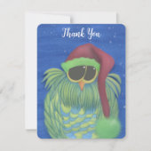 Schattige boomgaard met Santa Hat Bedankkaart (Voorkant)