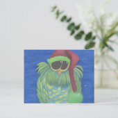 Schattige boomgaard met Santa Hat Briefkaart (Staand voorkant)