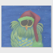 Schattige boomgaard met Santa Hat Cadeaupapier (Vlak)