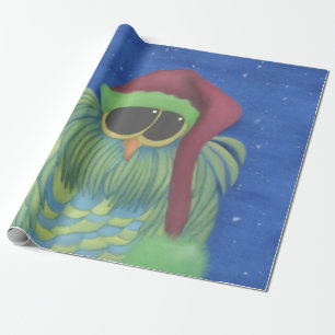 Schattige boomgaard met Santa Hat Cadeaupapier