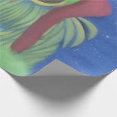 Schattige boomgaard met Santa Hat Cadeaupapier (Hoek)