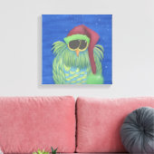 Schattige boomgaard met Santa Hat Canvas Afdruk (Insitu (Woonkamer))