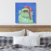 Schattige boomgaard met Santa Hat Canvas Afdruk (Insitu (Slaapkamer))