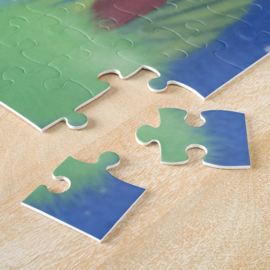 Schattige boomgaard met Santa Hat Legpuzzel (Zijkant)